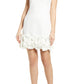 Vestido Donna Ricco Feminino com Bainha Cupcake e Bainha Scuba, Branco, Tamanho 10