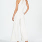 Macacão feminino Julia Jordan com decote halter, branco, tamanho 4