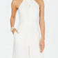 Macacão feminino Julia Jordan com decote halter, branco, tamanho 6
