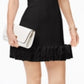 Vestido Donna Ricco Feminino com Babados e Bainha Preto Tamanho 8