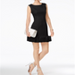 Vestido Donna Ricco Feminino com Babados e Bainha Preto Tamanho 8