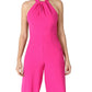 Macacão feminino Julia Jordan com decote halter rosa