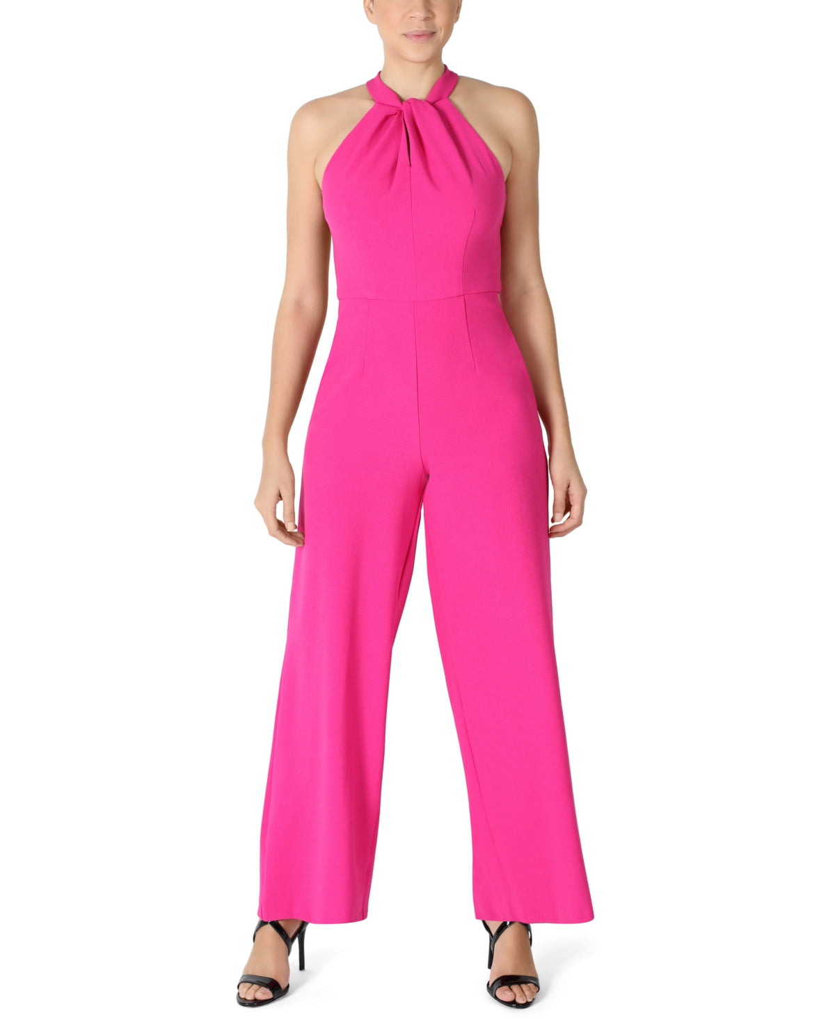 Macacão feminino Julia Jordan com decote halter rosa