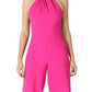 Macacão feminino Julia Jordan com decote halter rosa tamanho 10
