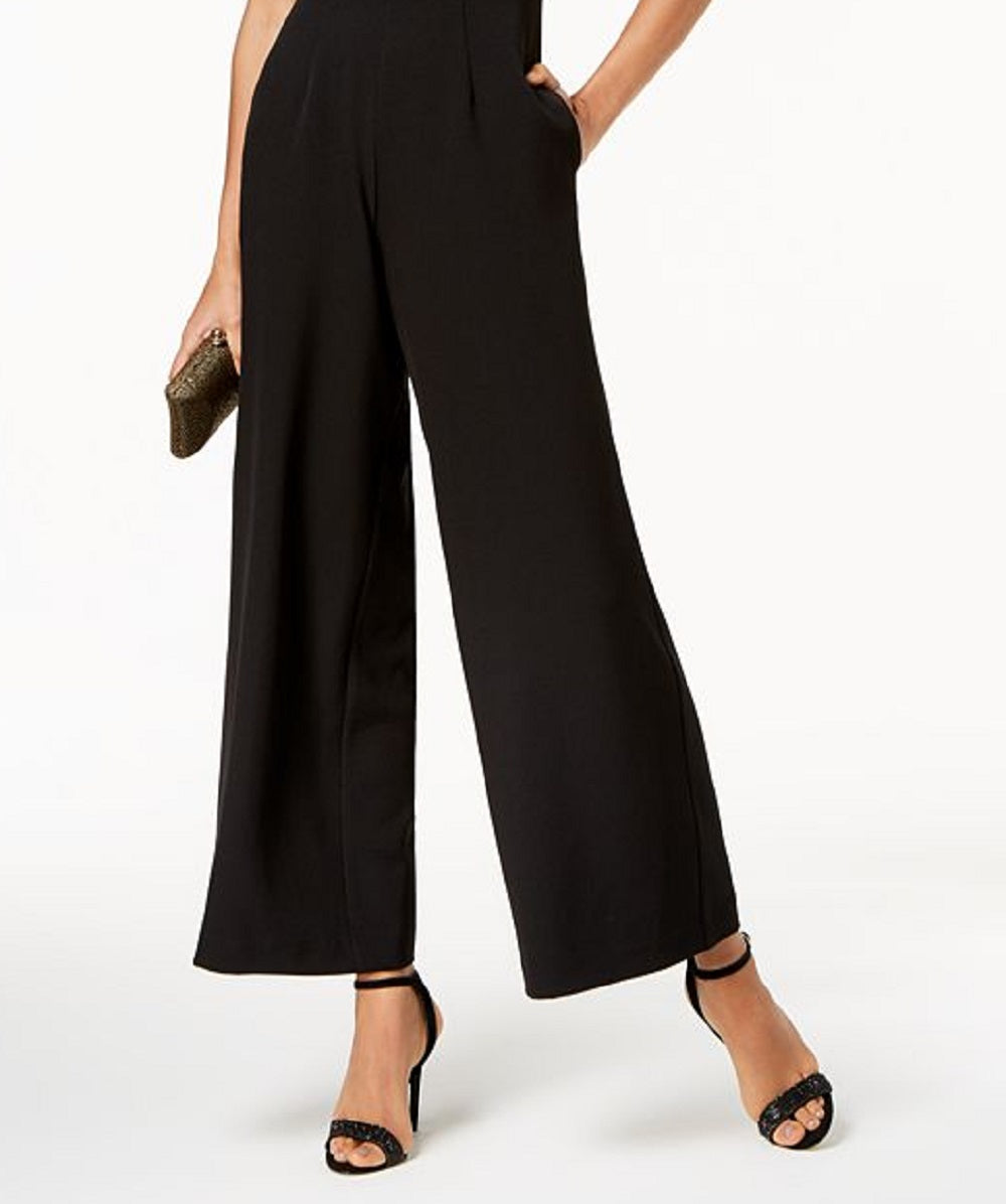 Macacão feminino Donna Ricco sem mangas com detalhes em ferragens, azul, tamanho 10