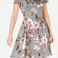 Vestido estampado floral masculino Robbie Bee feminino, preto/rosa, tamanho pequeno M