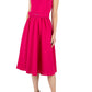 Vestido Donna Ricco Feminino com Gola Alta e Corte A, Rosa Choque, Tamanho 10