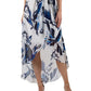 Vestido longo estampado Julia Jordan feminino, azul, tamanho 14