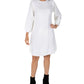 Vestido suéter texturizado feminino Robbie Bee, branco, tamanho extragrande