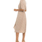 Vestido envelope falso estampado feminino Robbie Bee marrom tamanho grande