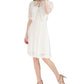 Vestido evasê de renda feminino Robbie Bee com jaqueta removível, tamanho pequeno, branco