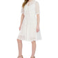 Vestido evasê de renda feminino Robbie Bee com jaqueta removível, tamanho pequeno, branco