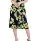 Vestido midi feminino Robbie Bee com argola lateral, azul, tamanho grande