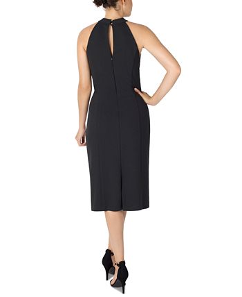 Vestido tubinho com decote torcido Julia Jordan feminino, preto, tamanho 8
