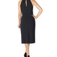 Vestido tubinho com decote torcido Julia Jordan feminino, preto, tamanho 14