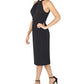 Vestido tubinho com decote torcido Julia Jordan feminino, preto, tamanho 14