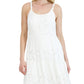 Vestido de renda evasê Robbie Bee feminino, branco, tamanho pequeno