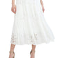 Vestido de renda evasê Robbie Bee feminino, branco, tamanho pequeno