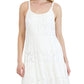 Vestido de renda evasê Robbie Bee feminino, branco, tamanho médio