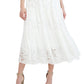 Vestido de renda evasê Robbie Bee feminino, branco, tamanho médio