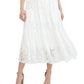 Vestido de renda evasê Robbie Bee feminino, tamanho grande, branco