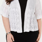 Robbie Bee Cardigan Feminino Manga Curta Crochê Branco Tamanho 2X