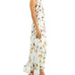 Vestido longo de chiffon feminino Robbie Bee, branco, tamanho 8, pequeno
