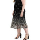 Vestido midi bordado feminino Robbie Bee, preto, tamanho 1X