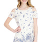 Vestido feminino Robbie Bee com estampa ombré e ombro de fora, azul, tamanho pequeno e pequeno