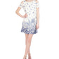 Vestido feminino Robbie Bee com estampa ombré e ombro de fora, azul, tamanho pequeno e pequeno
