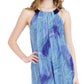 Vestido Halter de Chiffon Feminino Robbie Bee Azul Tamanho P