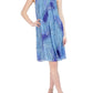 Vestido Halter de Chiffon Feminino Robbie Bee Azul Tamanho Médio