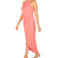 Vestido feminino Julia Jordan com decote halter e nó, laranja, tamanho 2