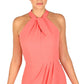 Vestido feminino Julia Jordan com decote halter e nó, laranja, tamanho 2