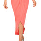 Vestido midi feminino Julia Jordan com decote em nó e bainha tulipa, laranja, tamanho 12