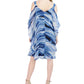 Vestido curto kaftan Robbie Bee feminino, azul, tamanho 6, pequeno