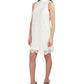Vestido feminino Robbie Bee sem mangas com renda evasê, tamanho 6, branco, pequeno