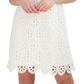 Vestido feminino Robbie Bee sem mangas com renda evasê, tamanho 8, branco, pequeno