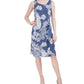 Vestido feminino Robbie Bee com estampa Paisley e amarração lateral, azul, tamanho pequeno e pequeno