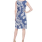 Vestido feminino Robbie Bee com estampa Paisley e amarração lateral, azul, tamanho pequeno e pequeno