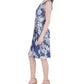 Vestido feminino Robbie Bee com estampa Paisley e amarração lateral, azul, tamanho pequeno e pequeno
