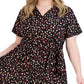 Vestido envelope falso feminino Robbie Bee, preto, tamanho 1X