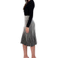 Vestido suéter com cinto bicolor Robbie Bee feminino, preto, tamanho pequeno