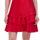 Vestido trapézio Robbie Bee feminino com decote em arco e bainha em camadas, vermelho, tamanho 6 pequeno