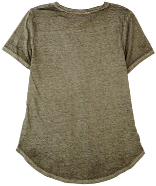 American Rag Blusa feminina com decote em V e manga curta, verde, tamanho extragrande