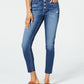 Calça jeans skinny American Rag Junior com botões rasgados, azul, tamanho 11