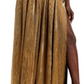 Vestido sem alças Florence metálico feminino Bronx and Banco, amarelo, tamanho X-S
