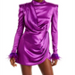 Vestido curto Nadine feminino Bronx and Banco, roxo, tamanho grande