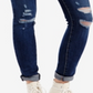 Calça jeans skinny rasgada Levi's 711 feminina Damage Is Done Wash, azul, tamanho 24x30