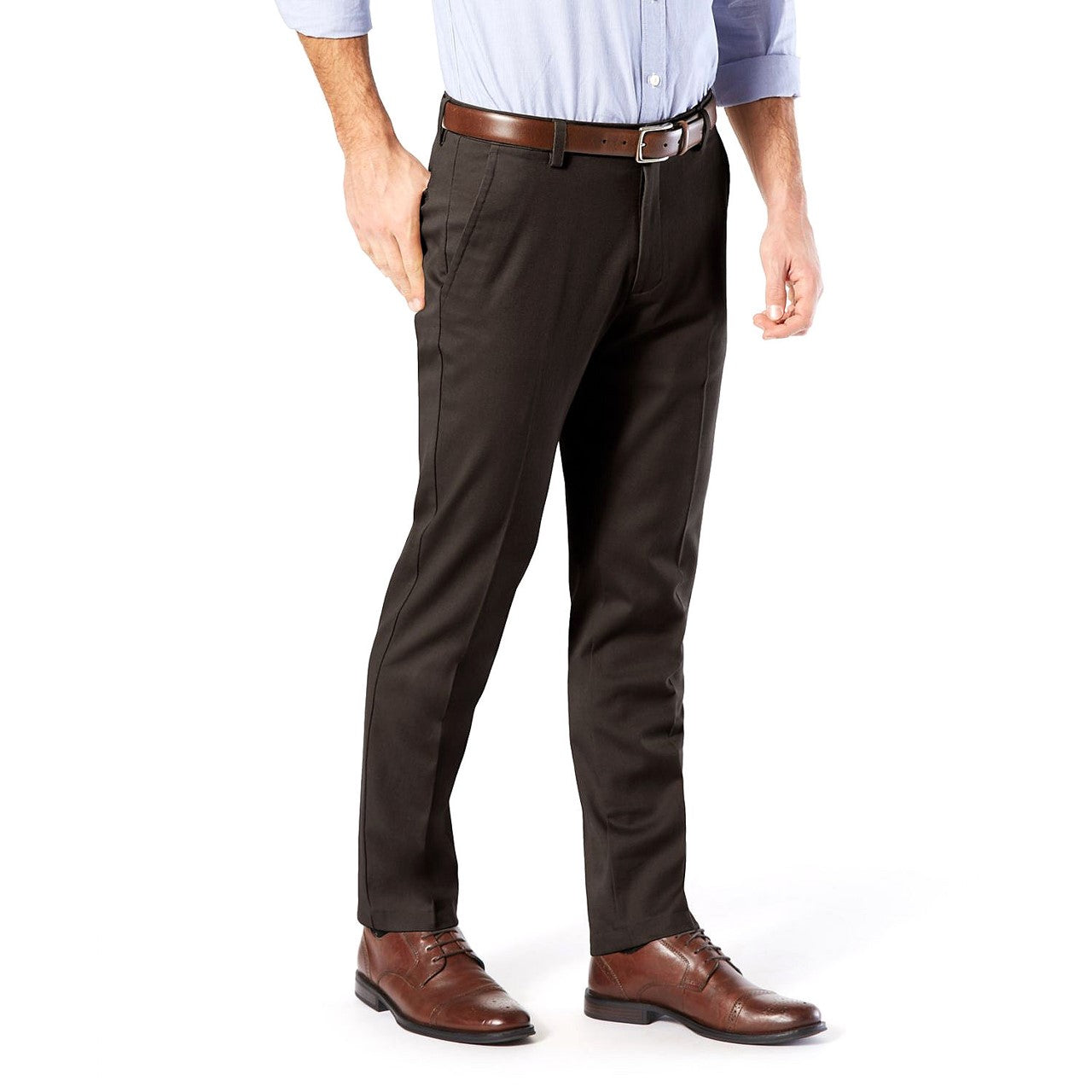 Calça Dockers Masculina Easy Slim Fit Cáqui Stretch Marrom Tamanho 30X30